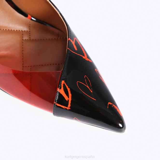 Kurt Geiger mujer vinilo londres belgravia 2LPR664 | calzados negro rojo